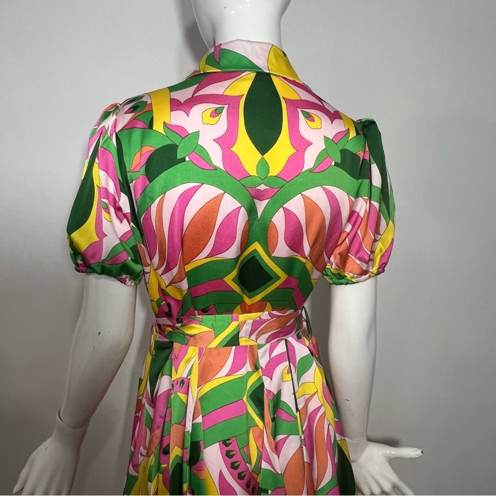 NWT Big Hit Boutique Go Go Abstract Vibrant‎ Color Dress -- L - Picture 9 of 12